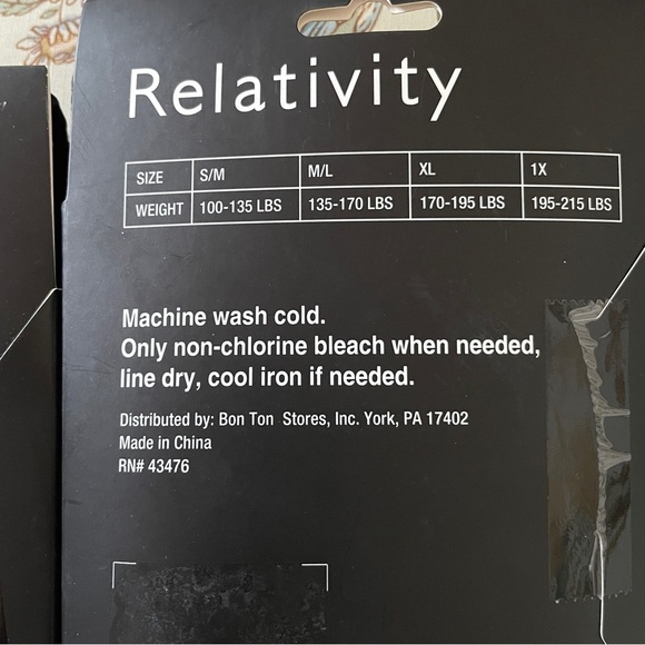 Bundle of Two Relativity Black and Gray Plush Lined Leggings, S/M - Picture 6 of 8